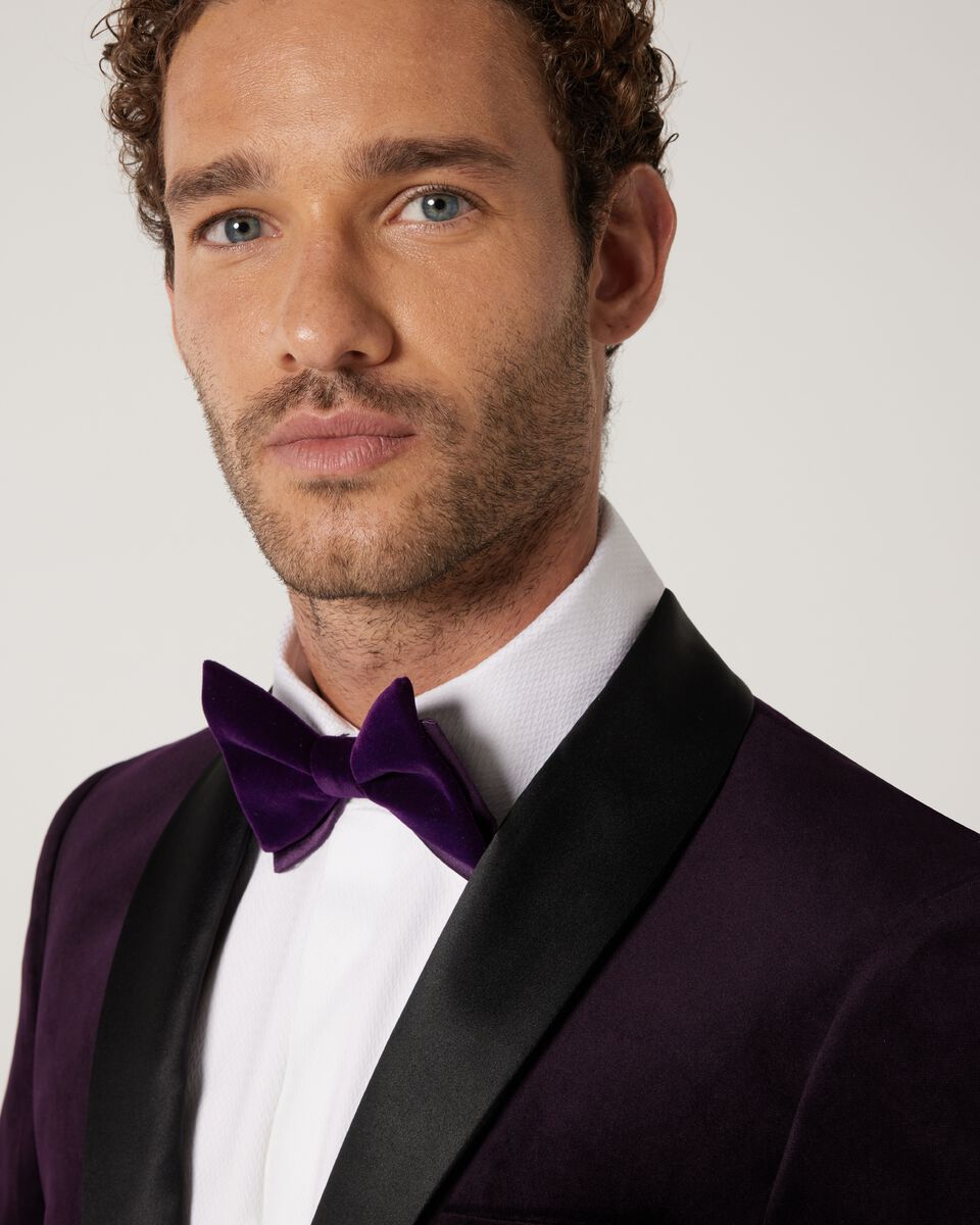 Slim Fit Detachable Shawl Collar Velvet Tuxedo Jacket